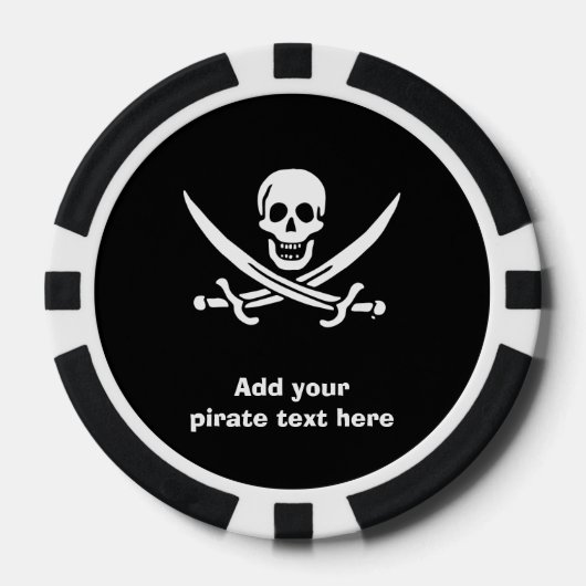 Jolly roger piratenvlag pokerchips (Voorkant)