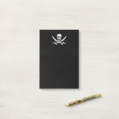 Jolly roger piratenvlag post-it® notes (Op bureau)