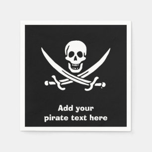 Jolly roger piratenvlag servetten