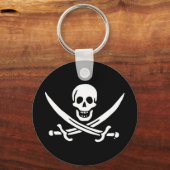 Jolly roger piratenvlag sleutelhanger (Voorkant)