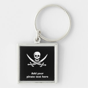 Jolly roger piratenvlag sleutelhanger