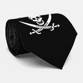 Jolly roger piratenvlag stropdas (Opgerold)