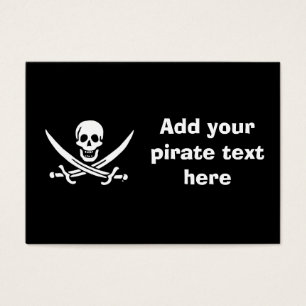 Jolly roger piratenvlag visitekaartje