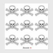 Jolly Roger poison skull en botten pirate Sticker (Vel)