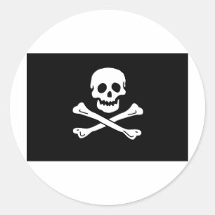 jolly roger ronde sticker