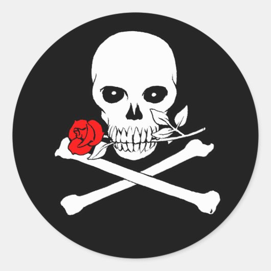 Jolly Roger (Roos) Sticker (Voorkant)