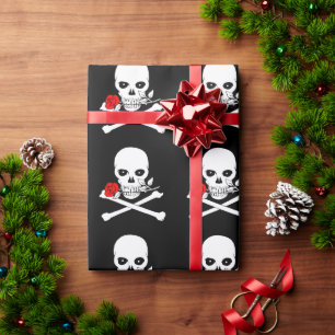 Jolly Roger (Roos) Wrapping Paper Cadeaupapier