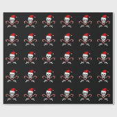 Jolly Roger Santa Wrapping Paper Cadeaupapier (Vlak)