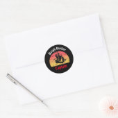 Jolly Roger Ship Sunset Classic Round Sticker (Envelop)