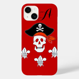 JOLLY ROGER SKELET,PIRATENHOED,DRIE LELIES MONOGRA Case-Mate iPhone 14 HOESJE