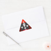 JOLLY ROGER SKULL EN DRIE LILIES FLAG MONOGRAM DRIEHOEK STICKER (Envelop)