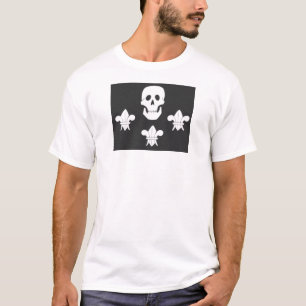 JOLLY ROGER SKULL EN DRIE LILILIES FLAG T-SHIRT