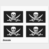 Jolly Roger van Calico Jack Rechthoekige Sticker (Vel)
