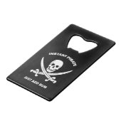 Jolly Rogers Instant Pirate Add Rum Kredietkaart Flessenopener (Achterkant Gekanteld)
