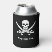 Jolly Rogers Pirate Captain Custom Blikjeskoeler (Blikje Voorkant)