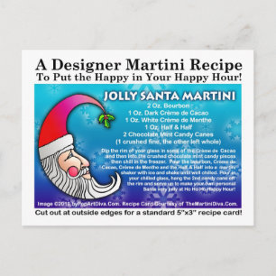 Jolly Santa Christmas Martini Recept Briefkaart