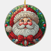 Jolly Santa Christmas Tree Decoration Keramisch Ornament (Achterkant)