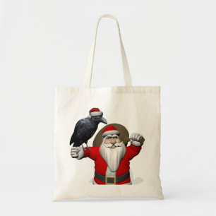 Jolly Santa Claus houdt van Black Ravens Tote Bag