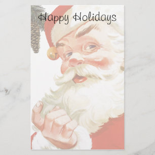Jolly Santa Claus met een geheim kerstfeest Briefpapier