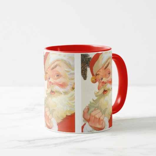 Jolly Santa Claus met een geheim kerstfeest Mok (Voorkant rechts)