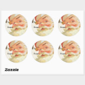 Jolly Santa Claus met een geheim kerstfeest Ronde Sticker (Vel)