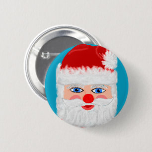 Jolly Santa Claus Ronde Button 5,7 Cm