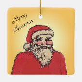 Jolly Santa Claus with Your Text Keramisch Ornament (Achterkant)