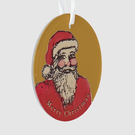 Jolly Santa Claus with Your Text Ornament (voorkant)