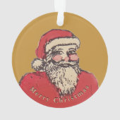 Jolly Santa Claus with Your Text Ornament (achterkant)