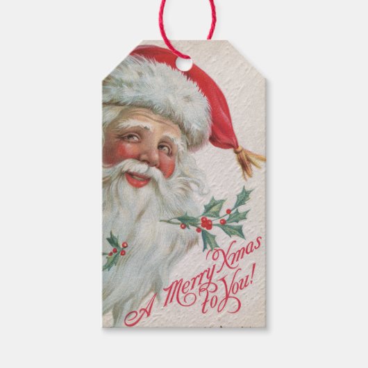 Jolly  Santa Clause Kerstcadeau Label Cadeaulabel (Voorkant)
