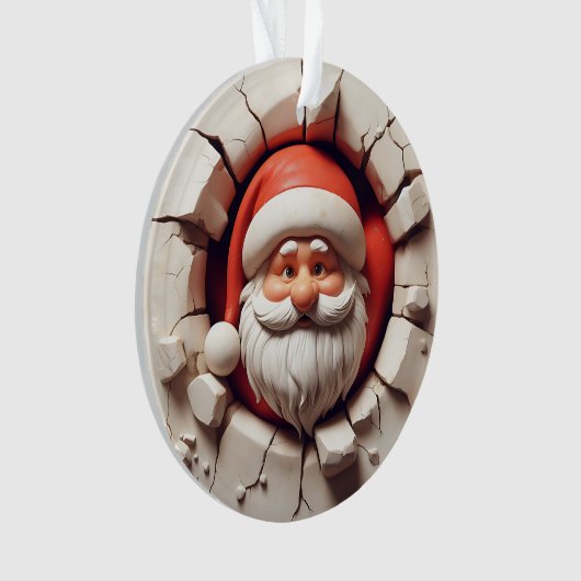 Jolly Santa Double-Sided Christmas Ornament (devant)