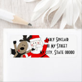 Jolly Santa en Reindeer Etiket (Insitu)