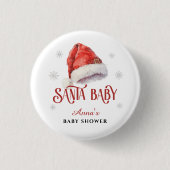 Jolly Santa Hat Baby shower gastensouvenir cadeau Ronde Button 3,2 Cm (Voorkant)