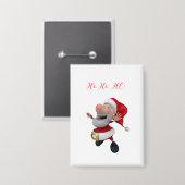 Jolly Santa Ho Ho Button (Voorkant / Achterkant)