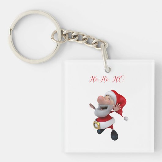Jolly Santa Ho Ho  Sleutelhanger (voorkant)