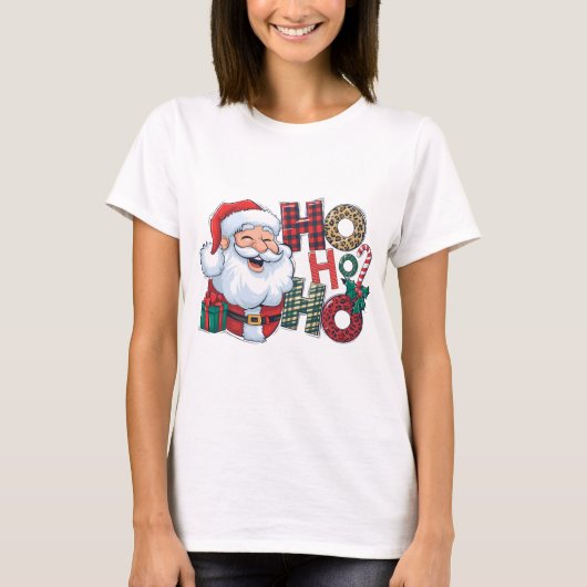 Jolly Santa Ho Ho T-shirt (Voorkant)