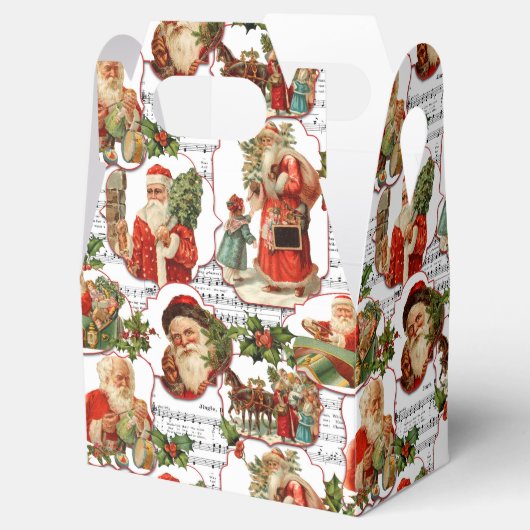 Jolly Santa, Holly & Music Collage Bedankdoosjes (Geopend)