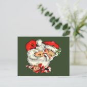 Jolly Santa met kerst Briefkaart (Staand voorkant)
