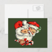 Jolly Santa met kerst Briefkaart (Voorkant / Achterkant)