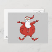 Jolly Santa T-shirts en geschenken Feestdagenkaart (Voorkant / Achterkant)