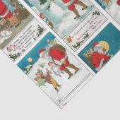 Jolly  Santa Winter Fun Collage Tissuepapier (Detail)