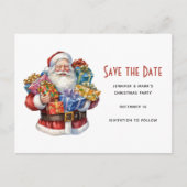 Jolly Sinterklaas Klassieke Kerstmis Save the Date Uitnodiging Briefkaart (Voorkant)