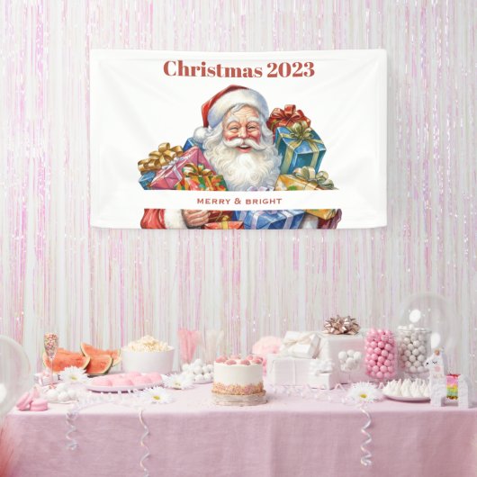 Jolly Sinterklaas Klassieke Kerstmis Spandoek (Feest)
