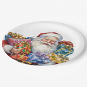 Jolly Sinterklaas Traditionele Kerstmis Papieren Bordje (Gekanteld)