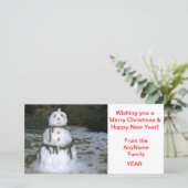 Jolly Snow Lady Carte photo de vacances - PERSONNA (Debout devant)