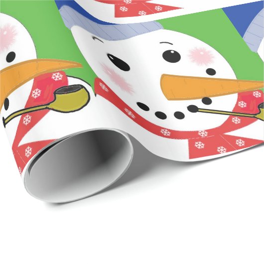 Jolly Snowman Cadeaupapier (Rol Hoek)