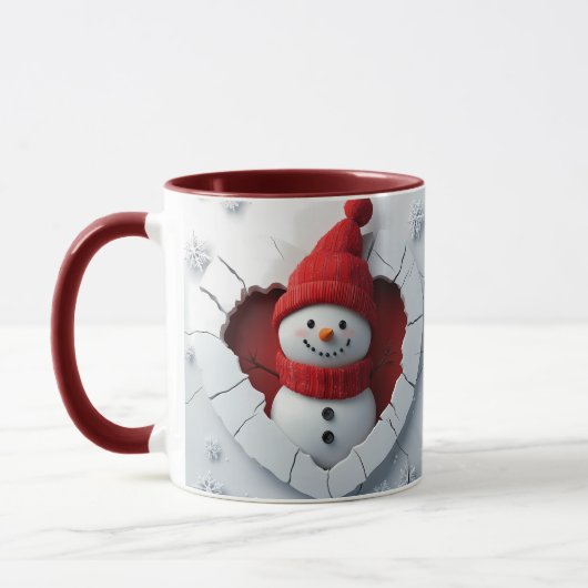 Jolly Snowman Coeur Mug (Gauche)
