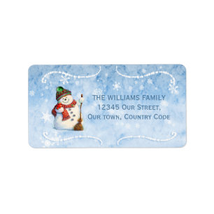 Jolly Snowman ID841 Etiket