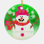 Jolly Snowman Keepomwille Ornament (Voorkant)