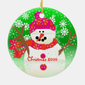 Jolly Snowman Keepomwille Ornament (Achterkant)